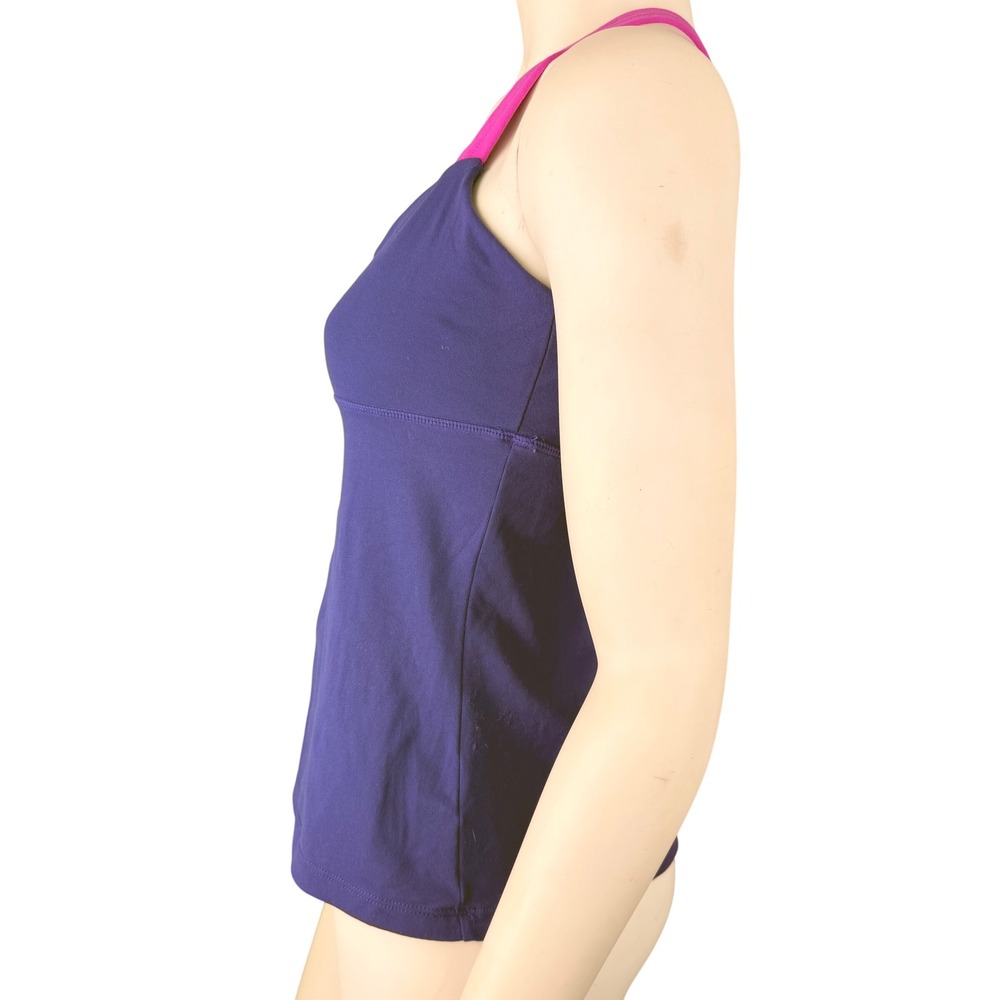 Rese Yoga Tank Top Womens‎ Large Purple Pink Crossback Athletic Made in USA - Picture 5 of 10